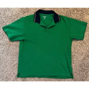 JW Anderson x UNIQLO Men's Emerald Green Polo Shirt Size Small Short Sleeved
